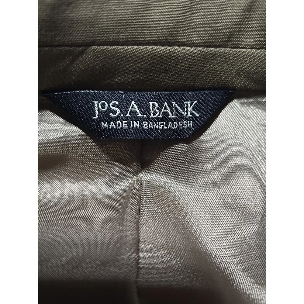 Jos‎ A Bank Mens Sport Coat Blazer Suit Jacket Tan Wool 46L Notch
